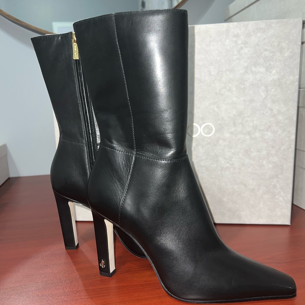 Jimmy Choo MERLE 100 Black Bootie size 36 - Picture 10 of 12